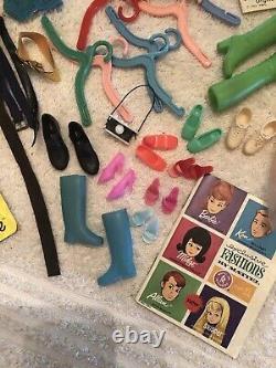 Vintage Huge Barbie Lot Francie Ken Bubblecut Skipper Chris, Clothes & Access