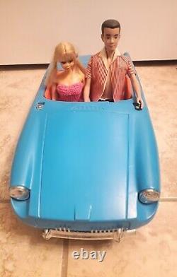 Vintage Ideal Blue Tammy Car 1960s Twist & Turn PJ & Ken Barbie Dolls Lot Mattel