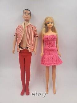 Vintage Ideal Blue Tammy Car 1960s Twist & Turn PJ & Ken Barbie Dolls Lot Mattel
