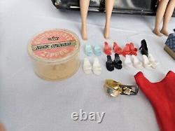 Vintage Japan 850 #6 Blonde Ponytail Barbie Skipper Case Stand Shoe Doll Lot