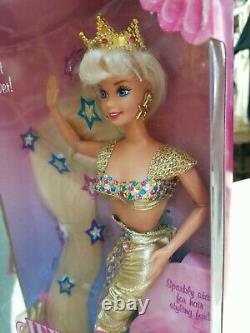 Vintage Jewel hair mermaid Barbie NRFB 1995 #14586 Mattel with Sparkly Stars