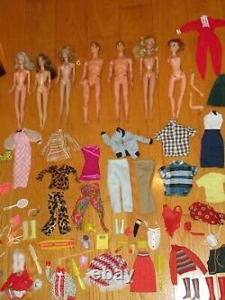 Vintage Ken Doll Barbie Mattel Clothes Case & More Outfits Talking (F630)