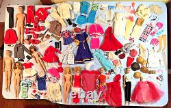 Vintage Lot 1960s Barbie Francie Skipper Ken Dolls Clothes Outfits Accessories