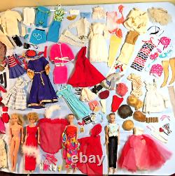 Vintage Lot 1960s Barbie Francie Skipper Ken Dolls Clothes Outfits Accessories