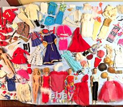 Vintage Lot 1960s Barbie Francie Skipper Ken Dolls Clothes Outfits Accessories