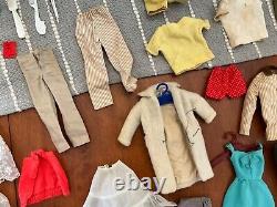 Vintage Lot Of Ken/ Barbie Dolls W Case, Two Dolls, Clothing, Accessories AS IS