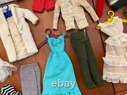 Vintage Lot Of Ken/ Barbie Dolls W Case, Two Dolls, Clothing, Accessories AS IS