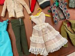 Vintage Lot Of Ken/ Barbie Dolls W Case, Two Dolls, Clothing, Accessories AS IS