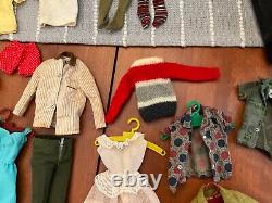 Vintage Lot Of Ken/ Barbie Dolls W Case, Two Dolls, Clothing, Accessories AS IS