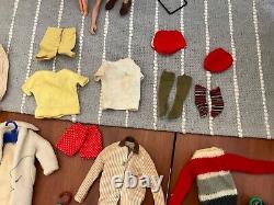 Vintage Lot Of Ken/ Barbie Dolls W Case, Two Dolls, Clothing, Accessories AS IS