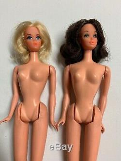 Vintage Lot of 2 Walk Lively Steffie And Barbie Doll Hair Eyelashes
