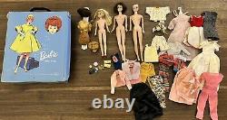 Vintage Lot of Barbie Midge Skipper Doll Case Clothes Wigs 1958 1959 1963