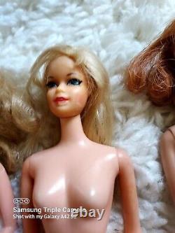 Vintage Mattel Barbie Doll Lot 1960's & 1970's 11 dolls + clothes wigs