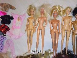 Vintage Mattel Barbie Doll Lot Of 25 Barbies & Clothing 80s 90's 2000's