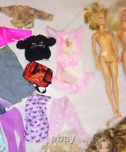 Vintage Mattel Barbie Doll Lot Of 25 Barbies & Clothing 80s 90's 2000's