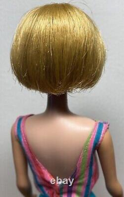 Vintage Mattel Blonde American Girl Barbie Doll Original Swimsuit & Shoes