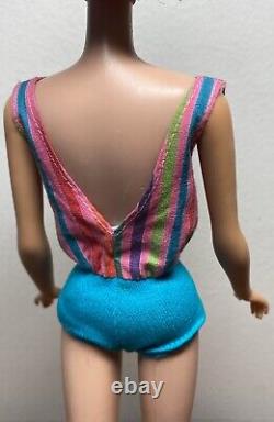 Vintage Mattel Blonde American Girl Barbie Doll Original Swimsuit & Shoes