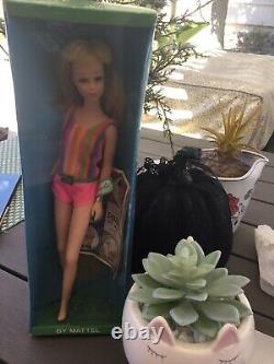 Vintage Mattel Francie Nrfb Ash Blond Doll Mint W Lifelike Eyelposeable Stand