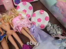 Vintage Mixed 1980's BARBIE Doll & Accessories Lot-Furniture Clothing Bedroom