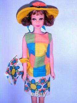 Vintage Mod 1967 Barbie Francie Pretty Wild Groovy Color Magic Outfit Mint