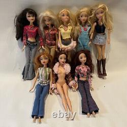 Vintage My Scene Barbies Lot Of 8 Dolls