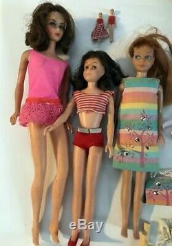 Vintage Nice Lot Skipper Barbie Vinyl Case Dolls Clothes Accessories 1963 Mattel