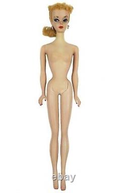 Vintage PONYTAIL Barbie #1 Minty 1959 Blonde No Retouches No Fade Original Stand