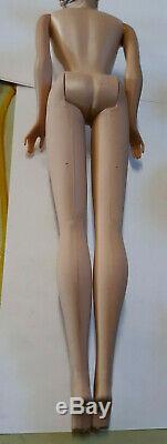 Vintage Sleep Eye Barbie Doll W Head Band Bendable Legs W Wigs Stand Hat Cap Lot