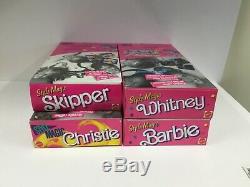 Vintage Style Magic Skipper Barbie Whitney Christie Set of all 4 NRFB 1988 Mint