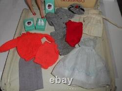 Vintage TITIAN BUBBLECUT BARBIE DOLL ORIGINAL SWIMSUIT CLOTHES SHOES CASE LOT