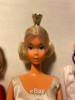 Vintage Talking Barbie, Walk Lively and Ballerina Barbie Doll MOD Era Lot