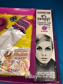 Vintage Twiggy Doll Twiggy Gear Fashion #1728 Barbies Friend NRFB Mint In Box