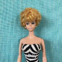 Vintage White Ginger Blonde Bubble Cut Barbie Doll Transitional Solid R Body'61