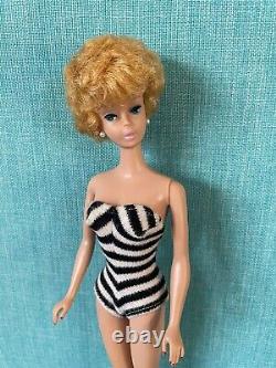 Vintage White Ginger Blonde Bubble Cut Barbie Doll Transitional Solid R Body'61