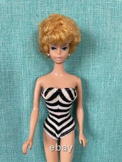 Vintage White Ginger Blonde Bubble Cut Barbie Doll Transitional Solid R Body'61