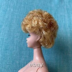 Vintage White Ginger Blonde Bubble Cut Barbie Doll Transitional Solid R Body'61