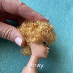 Vintage White Ginger Blonde Bubble Cut Barbie Doll Transitional Solid R Body'61