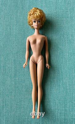 Vintage White Ginger Blonde Bubble Cut Barbie Doll Transitional Solid R Body'61