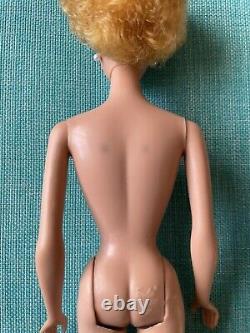 Vintage White Ginger Blonde Bubble Cut Barbie Doll Transitional Solid R Body'61