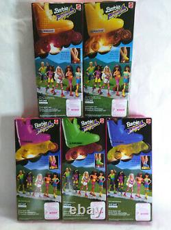 Vntg 1991 Rollerblade Barbie Complete Set Barbie, Ken, Christie, Teresa & Kira