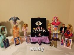 Vogue- 80s Barbie Dolls Lot Tea Set, Clothing and Accessaries