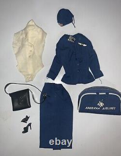 Vtg. 1960's BARBIE DOLL OUTFIT American Airlines #984 LOT Pilot Stewardess EUC