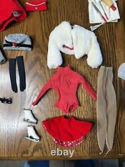 Vtg 1960's Large Barbie Lot Bubble Cut & Midge 19 Outfits Clothes Clean With Case