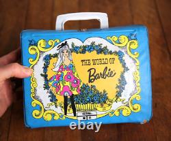 Vtg 1971 Mattel The World Of Barbie Doll Case With Clothing Accessories