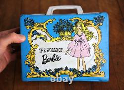 Vtg 1971 Mattel The World Of Barbie Doll Case With Clothing Accessories