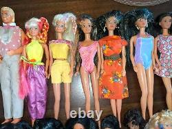 Vtg 80's Barbie Ken Lot Rockers Kira Dee Dee Ethnic Christy Teresa Hair sparkle