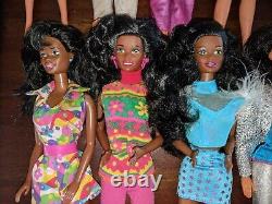 Vtg 80's Barbie Ken Lot Rockers Kira Dee Dee Ethnic Christy Teresa Hair sparkle