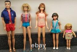 Vtg Barbie Collection Am. Girl 1965KenBarbieSkipperTutiPlus Clothes