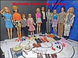 Vtg Barbie Dolls Huge Case Lot Mod Ken Fashion Queen Skipper & More Played with