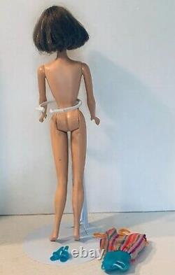 Vtg Brunette Long Hair American Girl Barbie Doll High Color 1960s READ